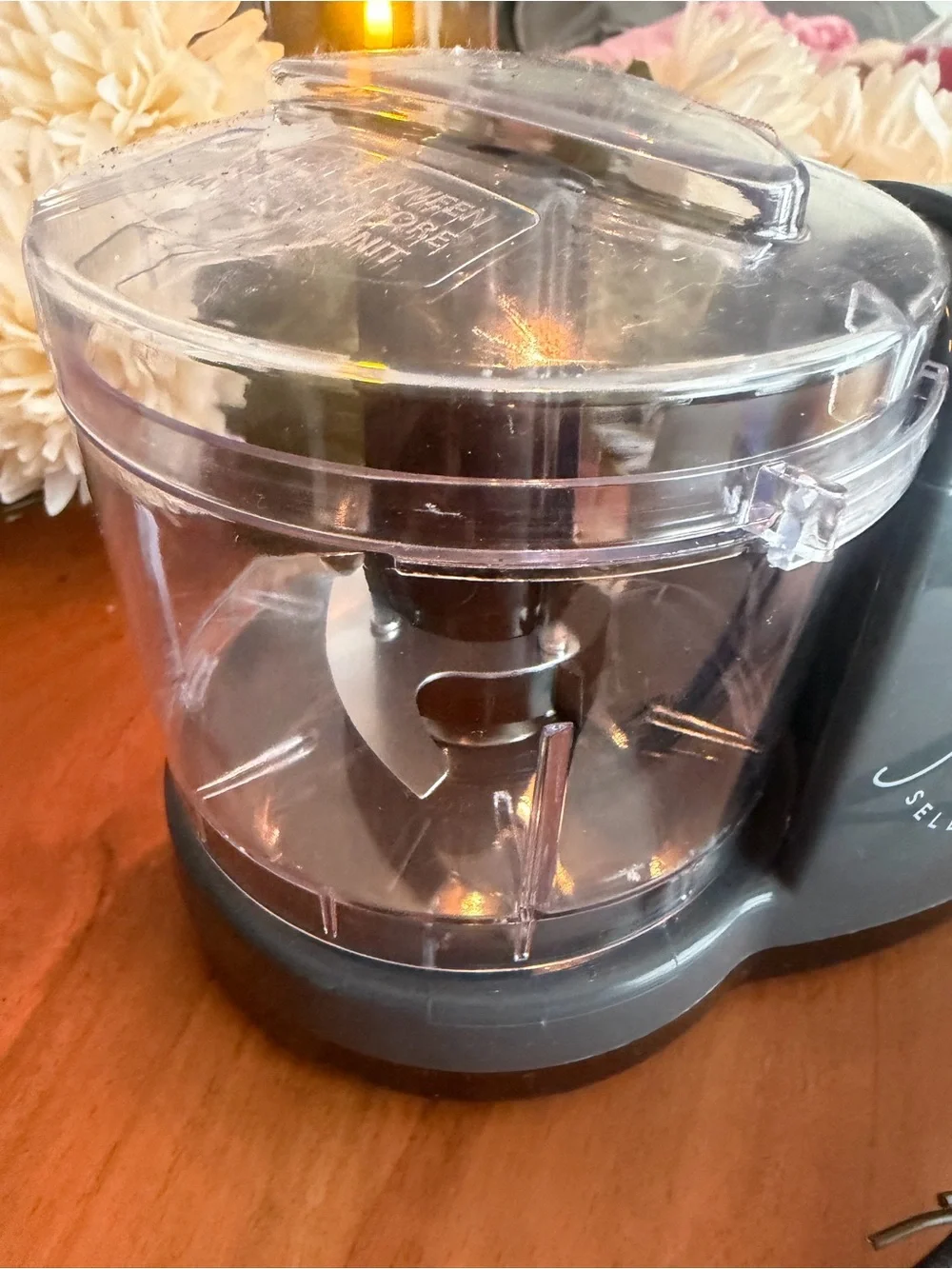 Selectives Gray Compact Food Chopper with Clear Bowl brand new, never used!